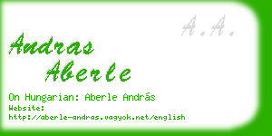 andras aberle business card